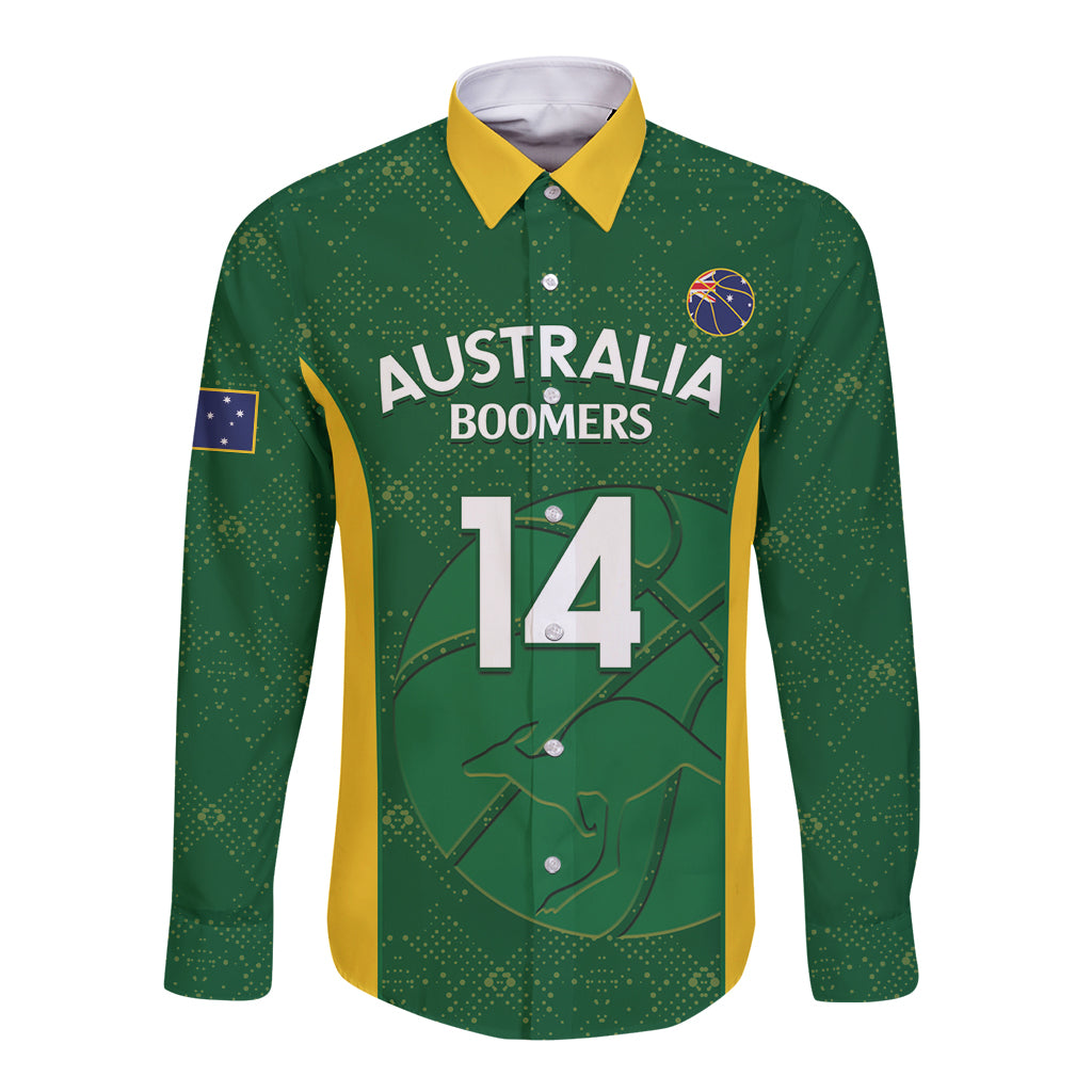 Custom Australia Basketball Long Sleeve Button Shirt Go Champions Aussie Boomers National Color