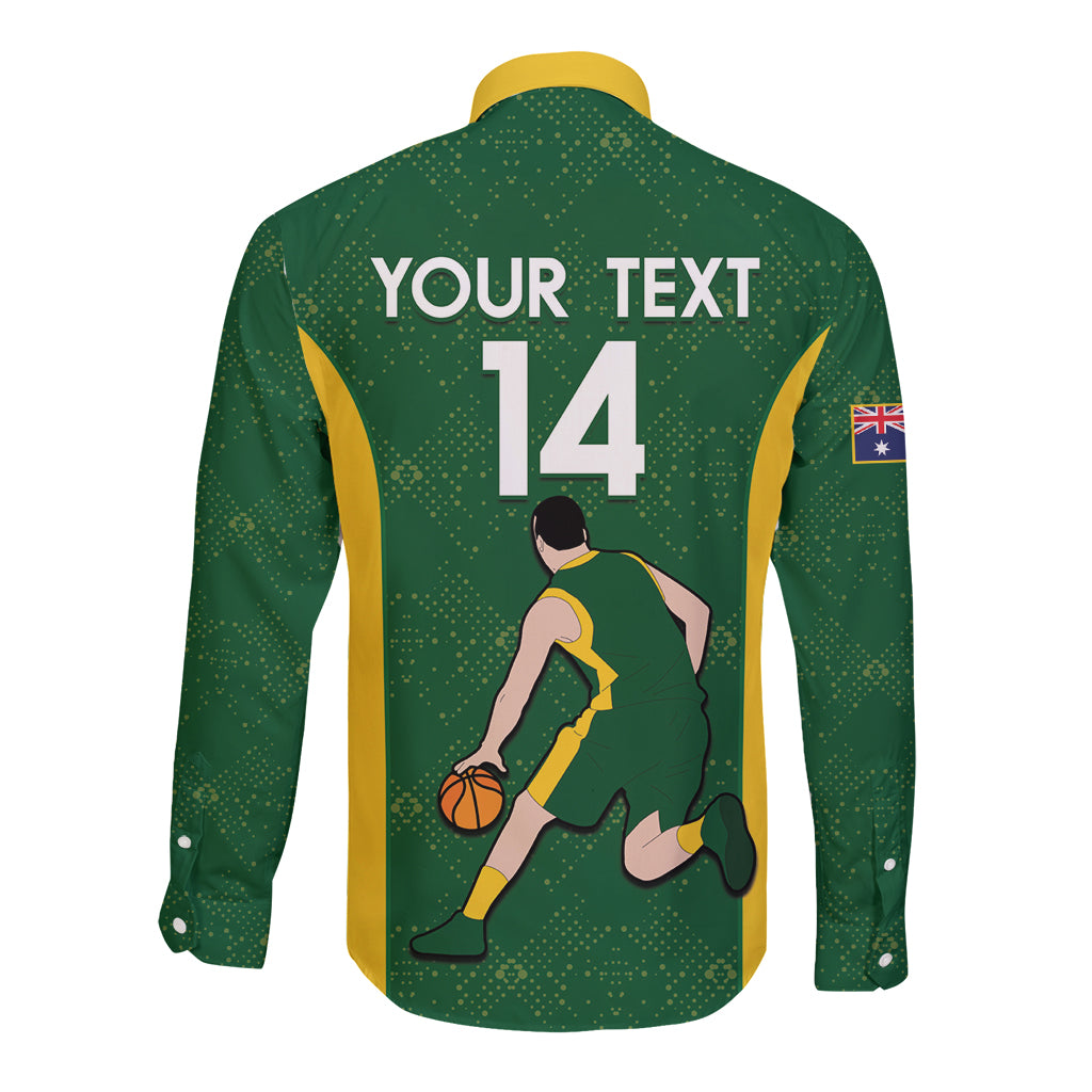 Custom Australia Basketball Long Sleeve Button Shirt Go Champions Aussie Boomers National Color