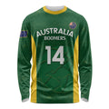 Custom Australia Basketball Long Sleeve Shirt Go Champions Aussie Boomers National Color
