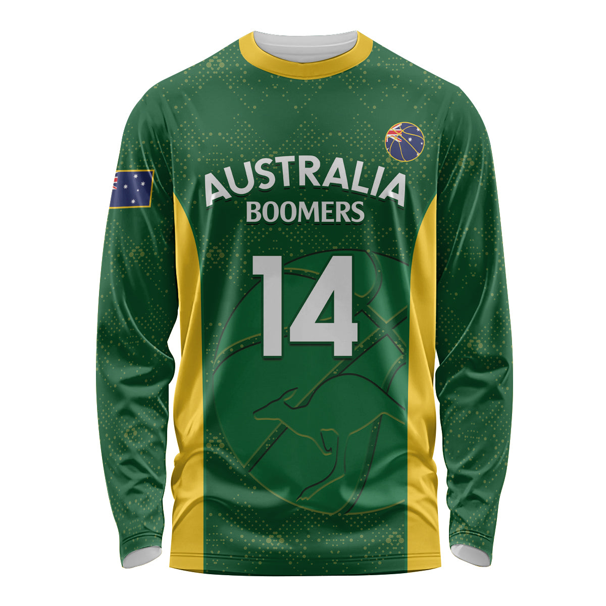Custom Australia Basketball Long Sleeve Shirt Go Champions Aussie Boomers National Color