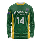 Custom Australia Basketball Long Sleeve Shirt Go Champions Aussie Boomers National Color