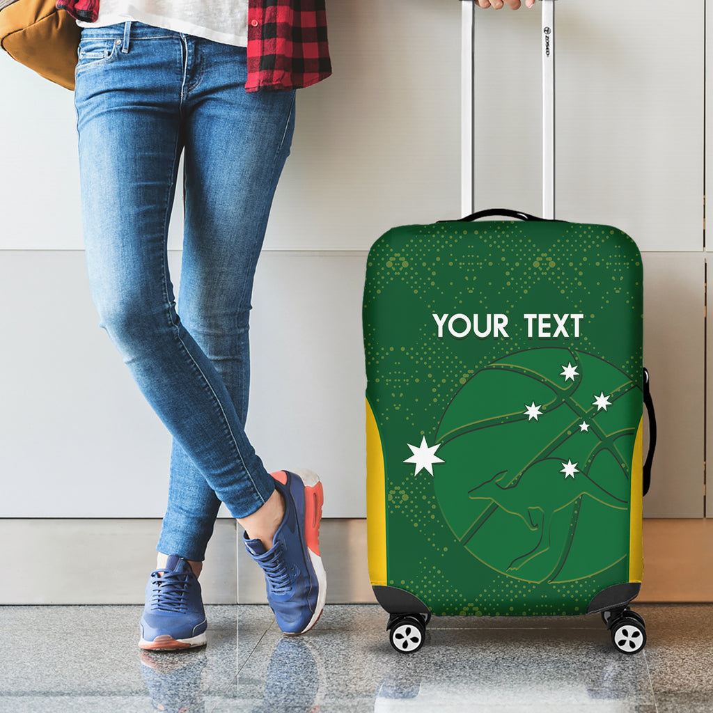 Custom Australia Basketball Luggage Cover Go Champions Aussie Boomers National Color
