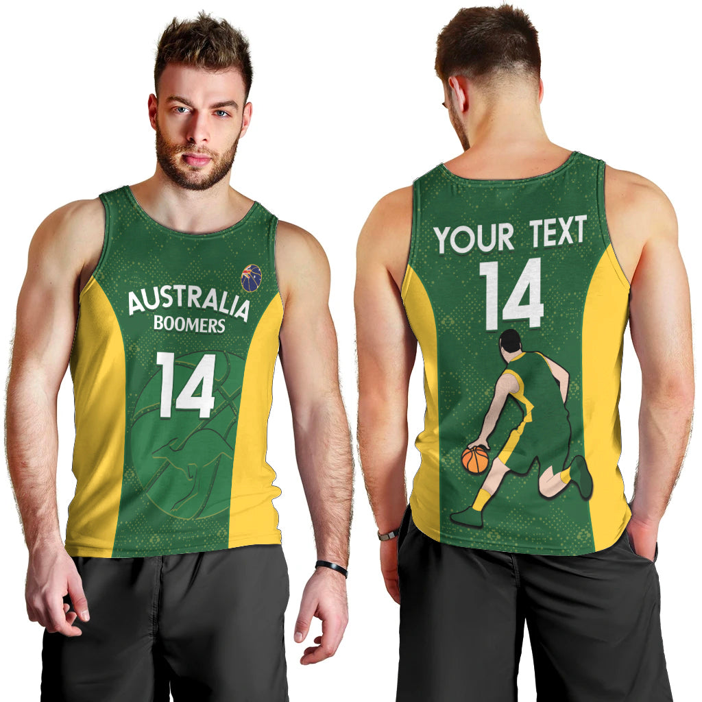 Custom Australia Basketball Men Tank Top Go Champions Aussie Boomers National Color