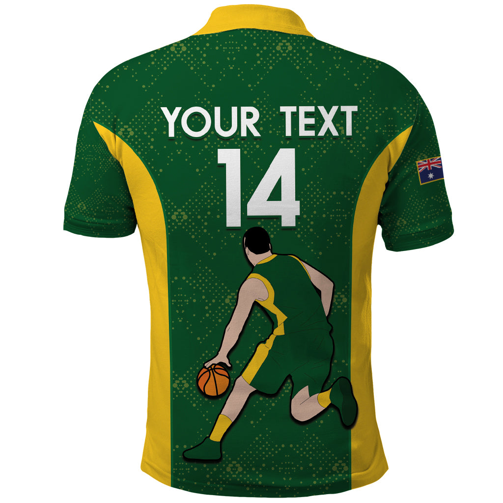 Custom Australia Basketball Polo Shirt Go Champions Aussie Boomers National Color