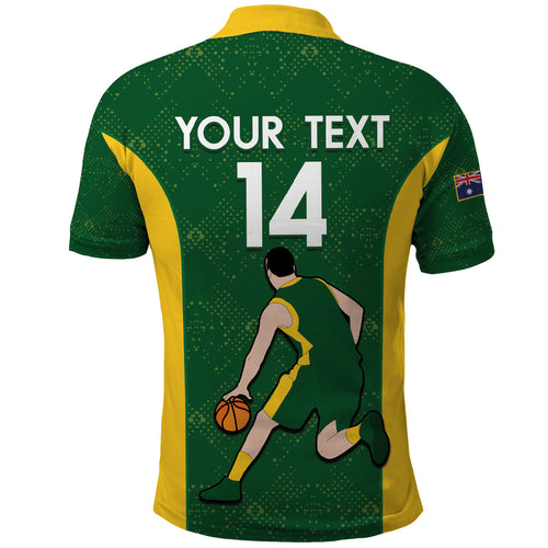 Custom Australia Basketball Polo Shirt Go Champions Aussie Boomers National Color