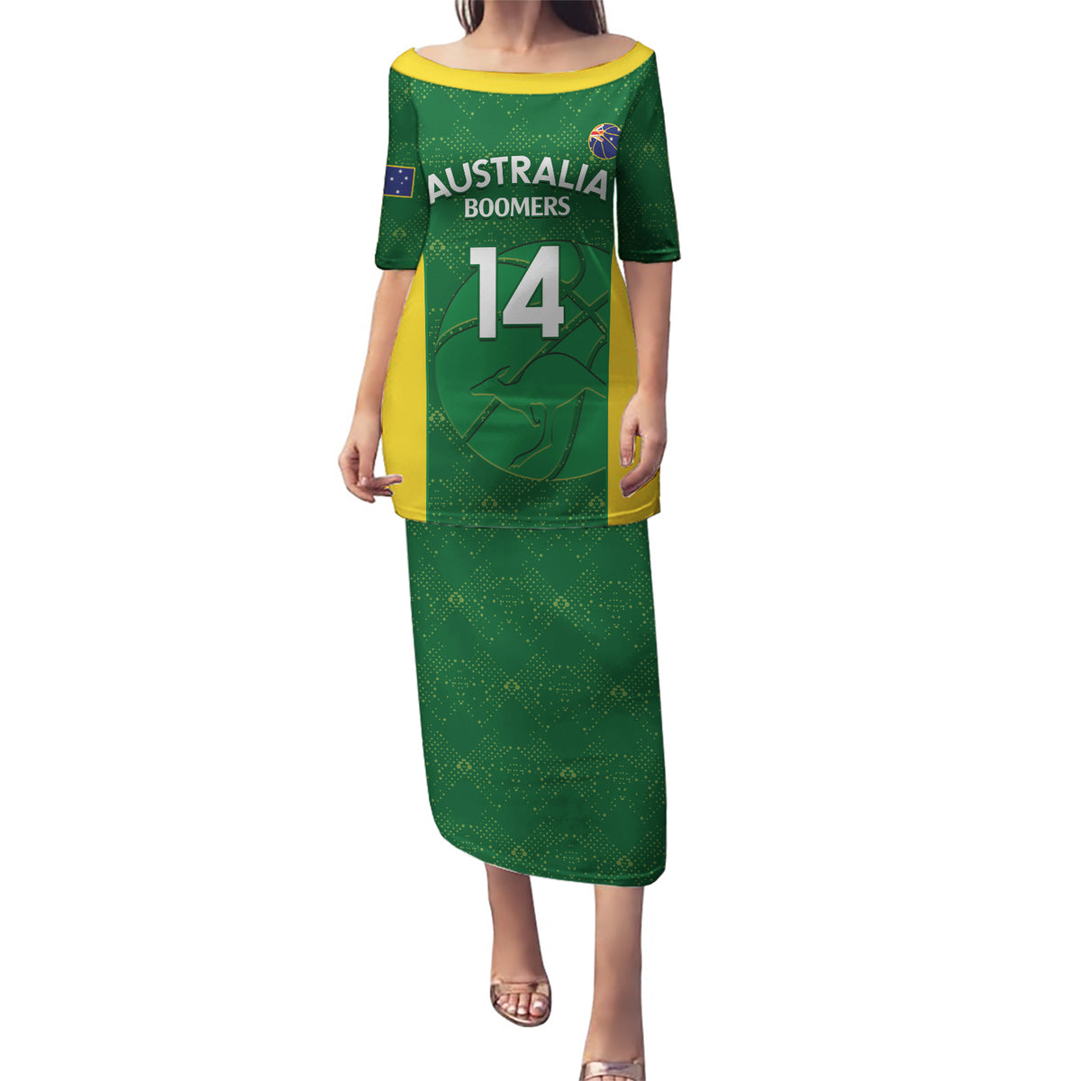 Custom Australia Basketball Puletasi Go Champions Aussie Boomers National Color
