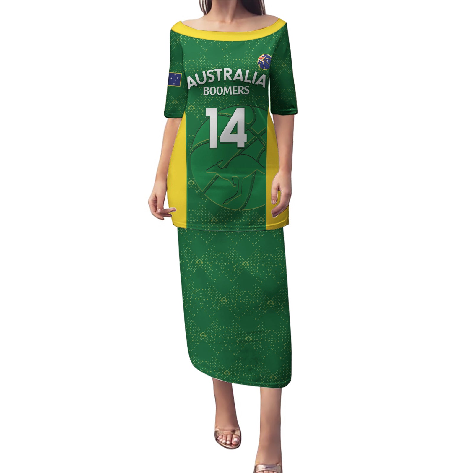Custom Australia Basketball Puletasi Go Champions Aussie Boomers National Color
