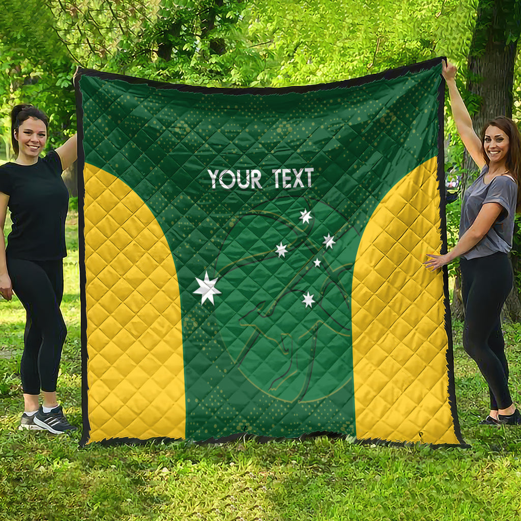 Custom Australia Basketball Quilt Go Champions Aussie Boomers National Color