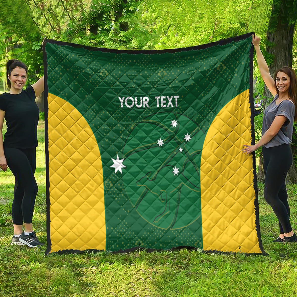 Custom Australia Basketball Quilt Go Champions Aussie Boomers National Color