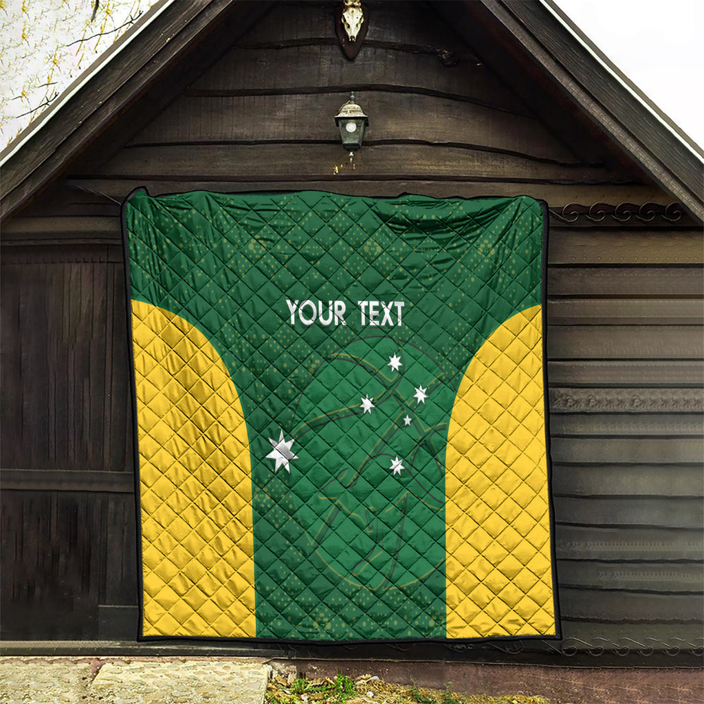 Custom Australia Basketball Quilt Go Champions Aussie Boomers National Color