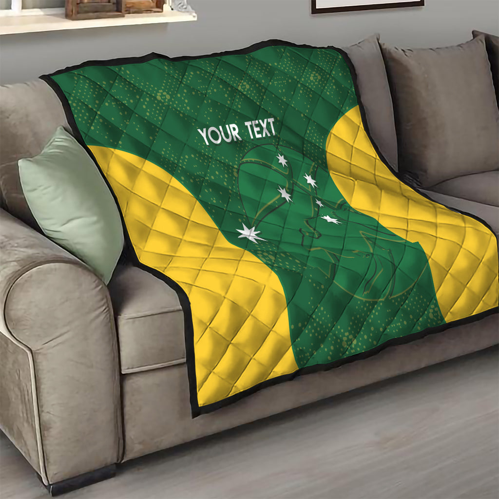 Custom Australia Basketball Quilt Go Champions Aussie Boomers National Color