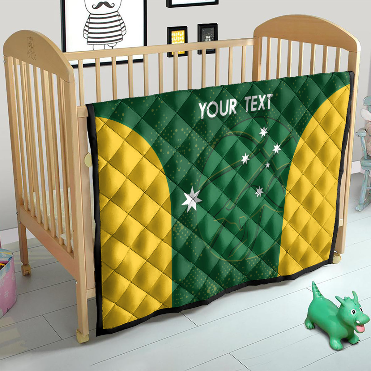 Custom Australia Basketball Quilt Go Champions Aussie Boomers National Color