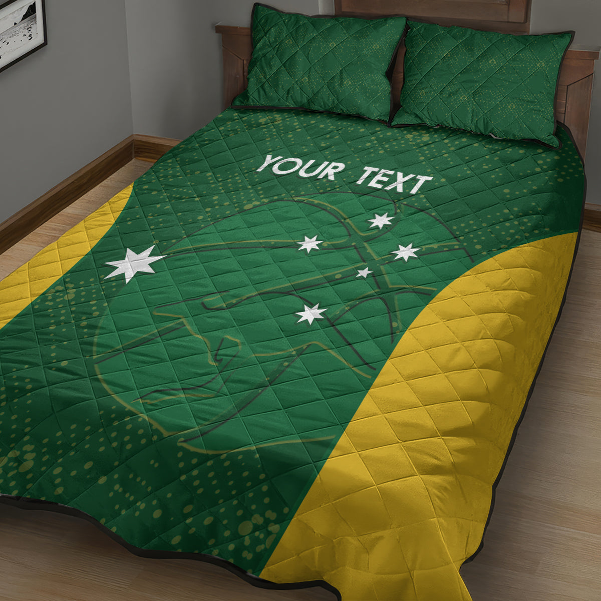 Custom Australia Basketball Quilt Bed Set Go Champions Aussie Boomers National Color