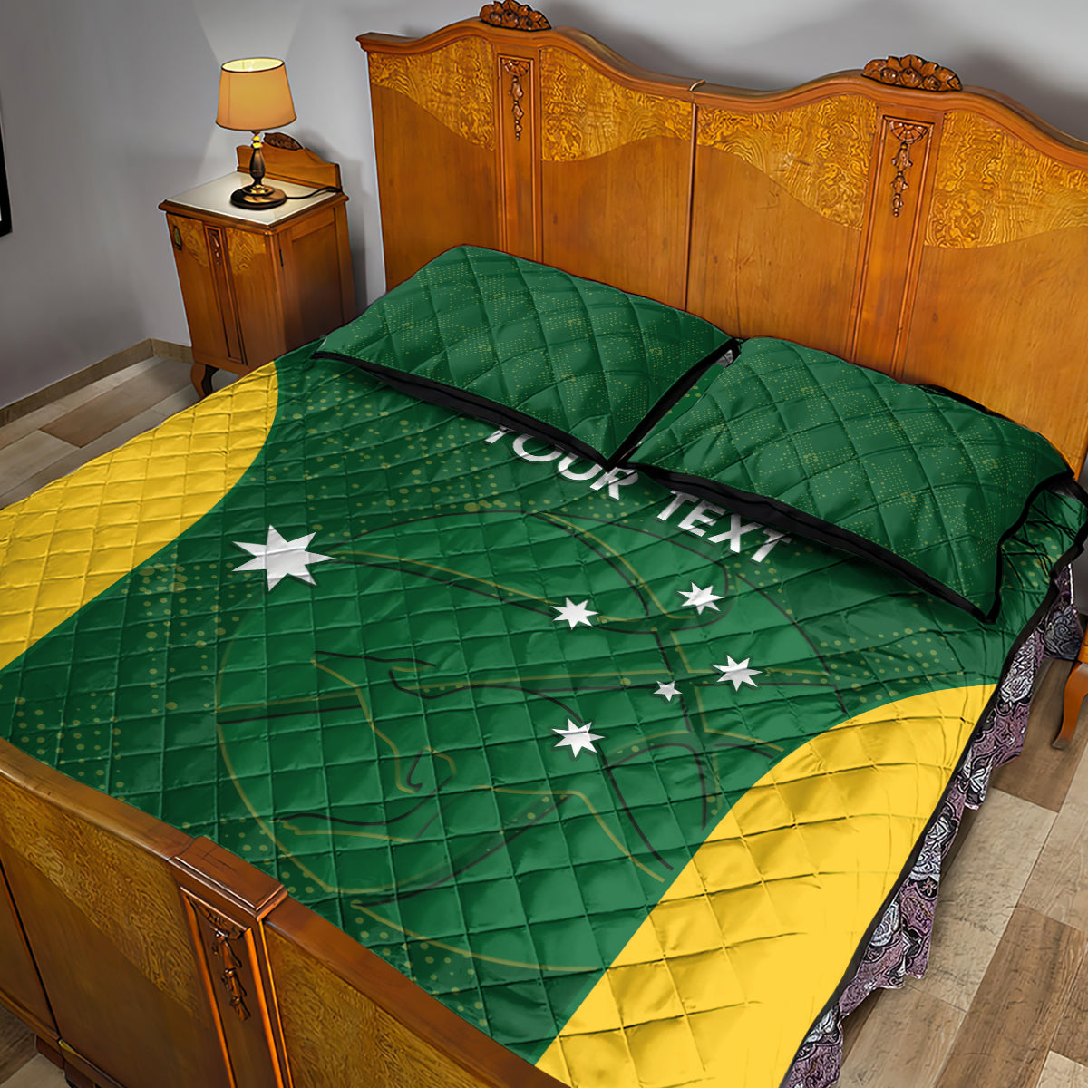 Custom Australia Basketball Quilt Bed Set Go Champions Aussie Boomers National Color
