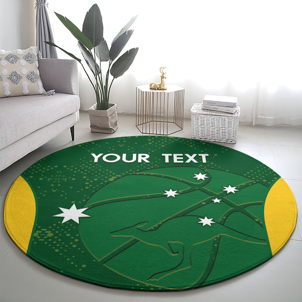 Custom Australia Basketball Round Carpet Go Champions Aussie Boomers National Color