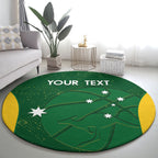 Custom Australia Basketball Round Carpet Go Champions Aussie Boomers National Color