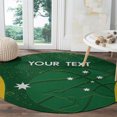 Custom Australia Basketball Round Carpet Go Champions Aussie Boomers National Color