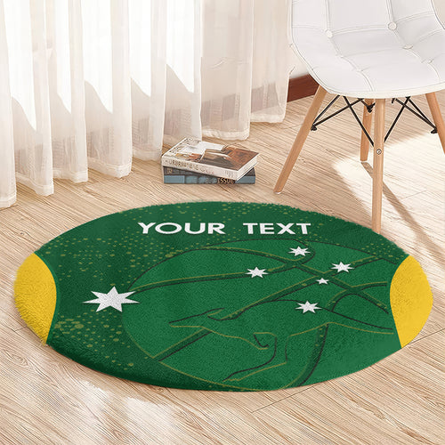 Custom Australia Basketball Round Carpet Go Champions Aussie Boomers National Color
