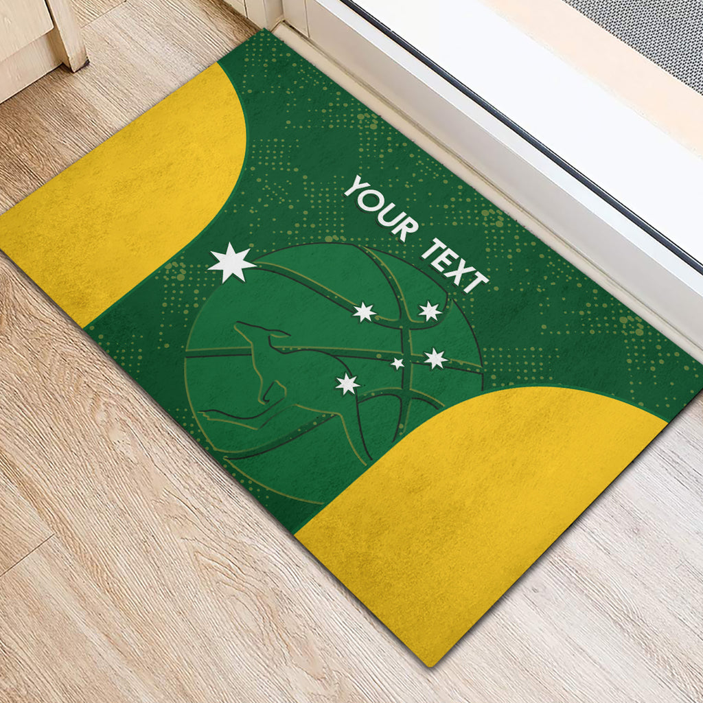 Custom Australia Basketball Rubber Doormat Go Champions Aussie Boomers National Color