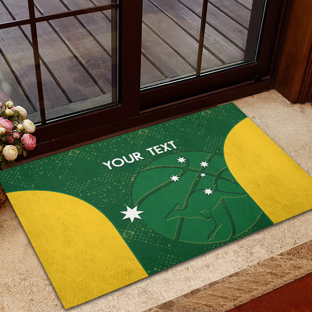 Custom Australia Basketball Rubber Doormat Go Champions Aussie Boomers National Color