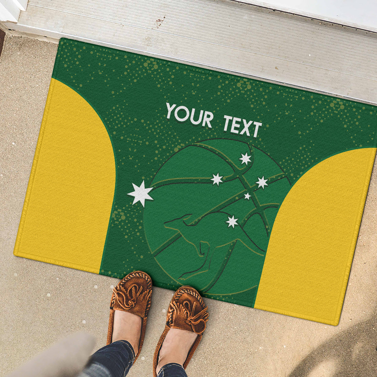 Custom Australia Basketball Rubber Doormat Go Champions Aussie Boomers National Color