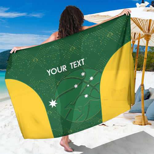 Custom Australia Basketball Sarong Go Champions Aussie Boomers National Color