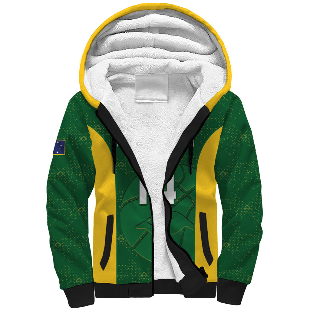 Custom Australia Basketball Sherpa Hoodie Go Champions Aussie Boomers National Color