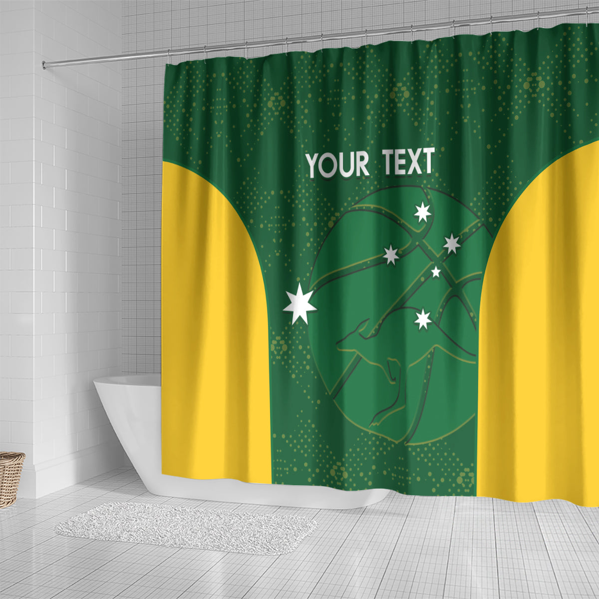 Custom Australia Basketball Shower Curtain Go Champions Aussie Boomers National Color