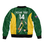 Custom Australia Basketball Sleeve Zip Bomber Jacket Go Champions Aussie Boomers National Color