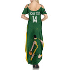Custom Australia Basketball Summer Maxi Dress Go Champions Aussie Boomers National Color