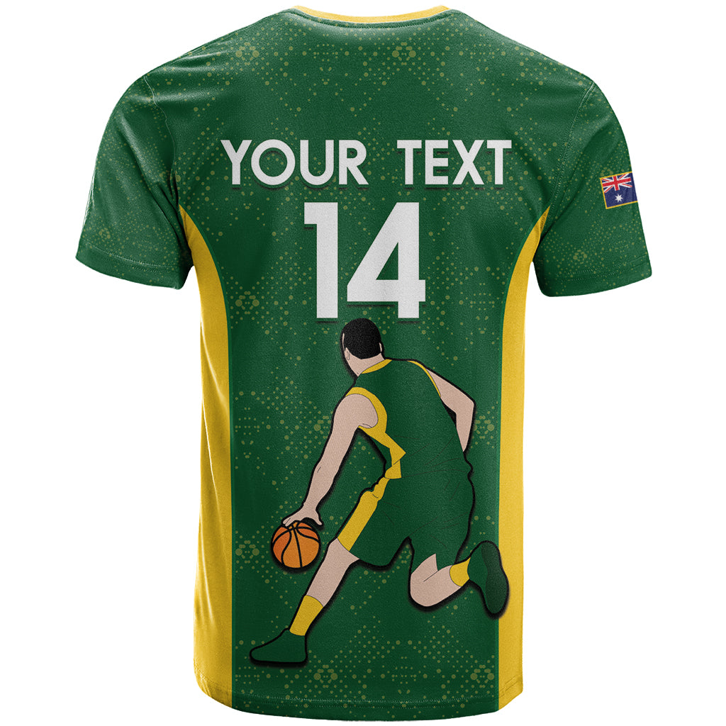 Custom Australia Basketball T Shirt Go Champions Aussie Boomers National Color