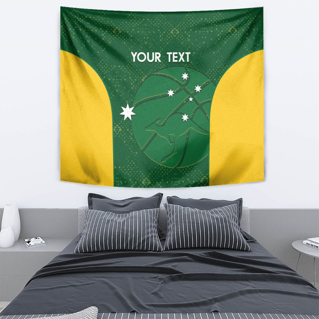 Custom Australia Basketball Tapestry Go Champions Aussie Boomers National Color