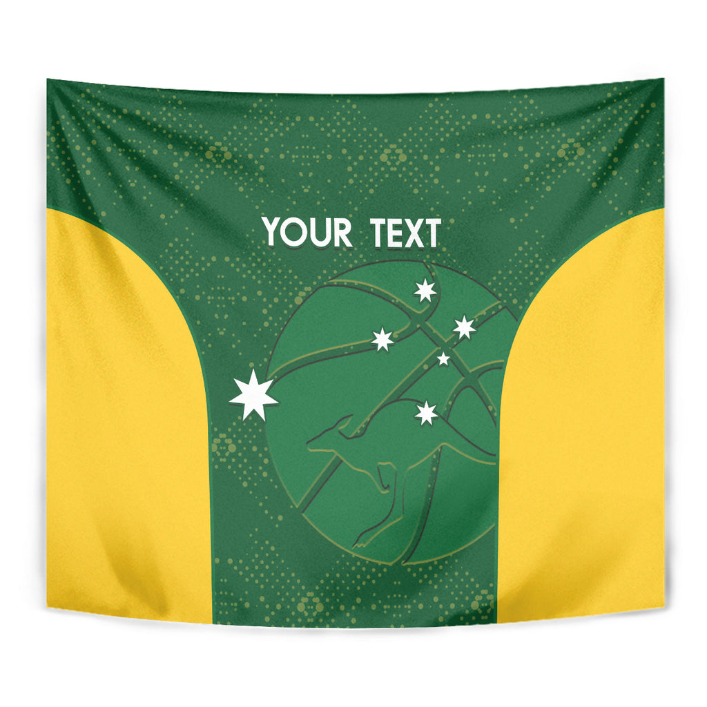 Custom Australia Basketball Tapestry Go Champions Aussie Boomers National Color