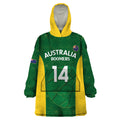 Custom Australia Basketball Wearable Blanket Hoodie Go Champions Aussie Boomers National Color