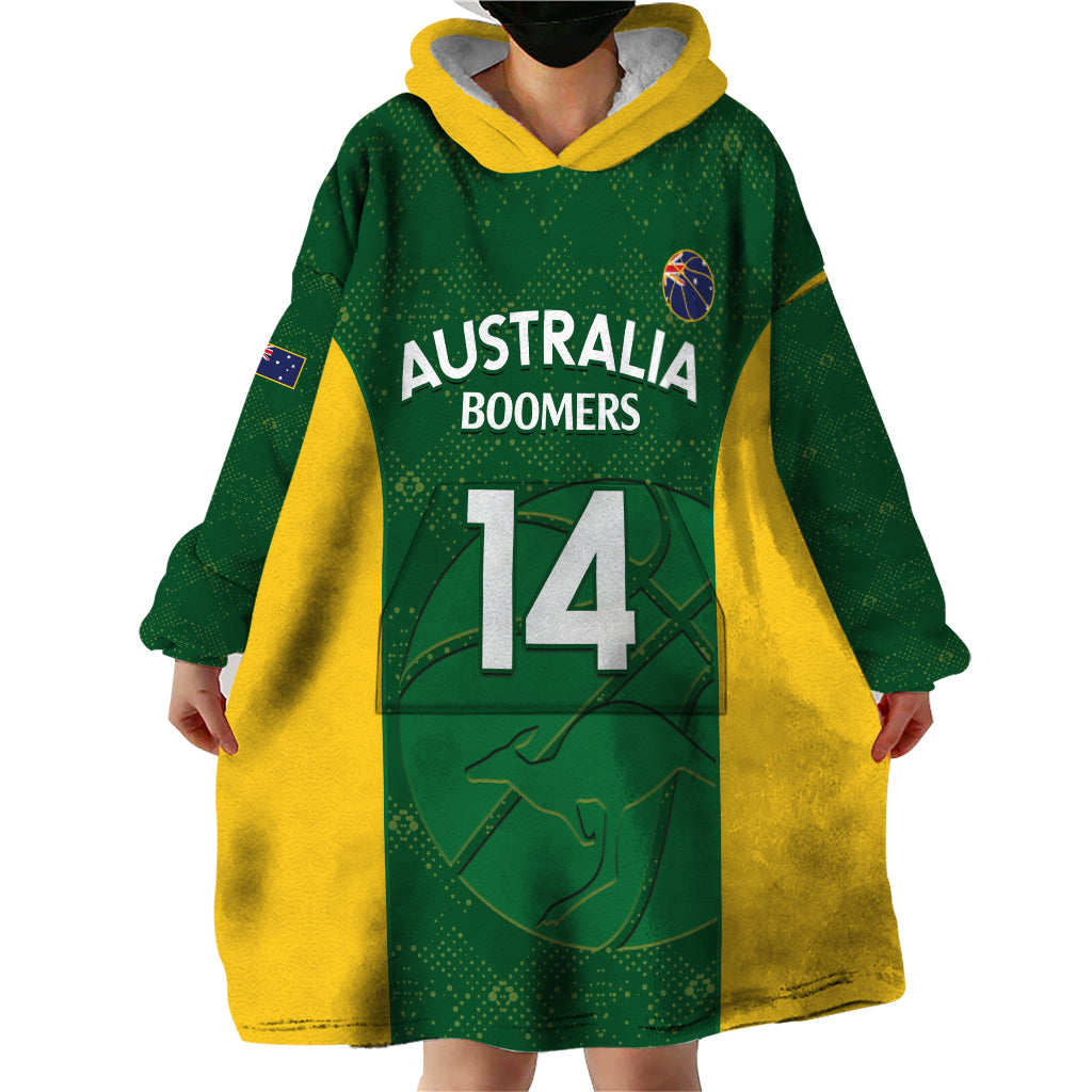 Custom Australia Basketball Wearable Blanket Hoodie Go Champions Aussie Boomers National Color