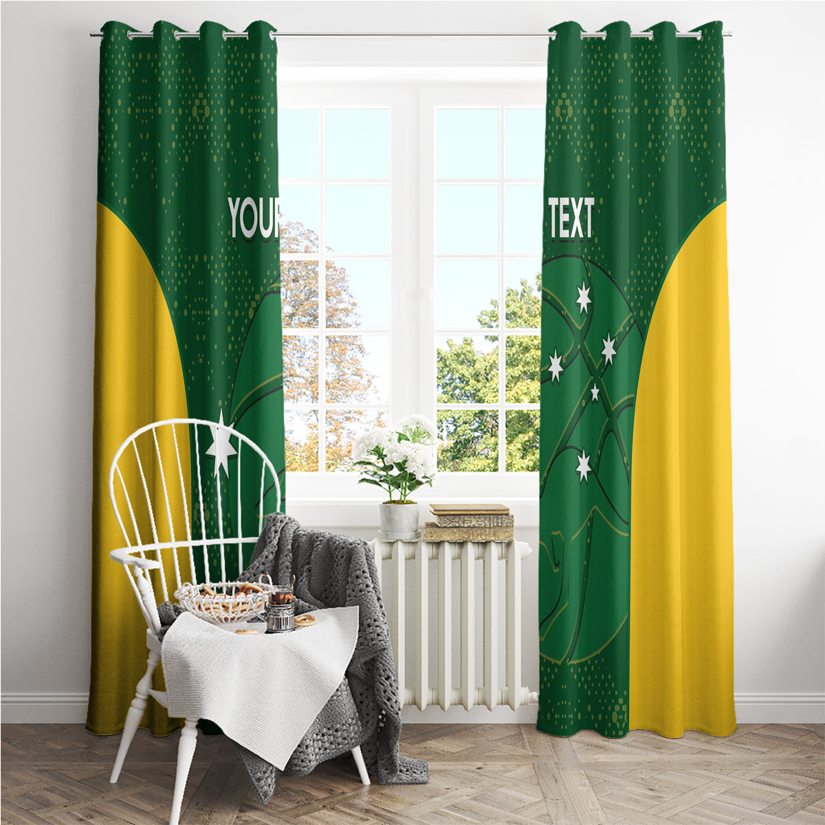 Custom Australia Basketball Window Curtain Go Champions Aussie Boomers National Color