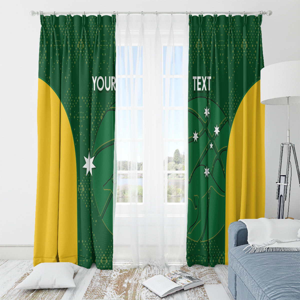 Custom Australia Basketball Window Curtain Go Champions Aussie Boomers National Color