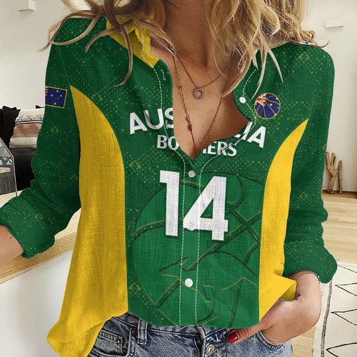 Custom Australia Basketball Women Casual Shirt Go Champions Aussie Boomers National Color