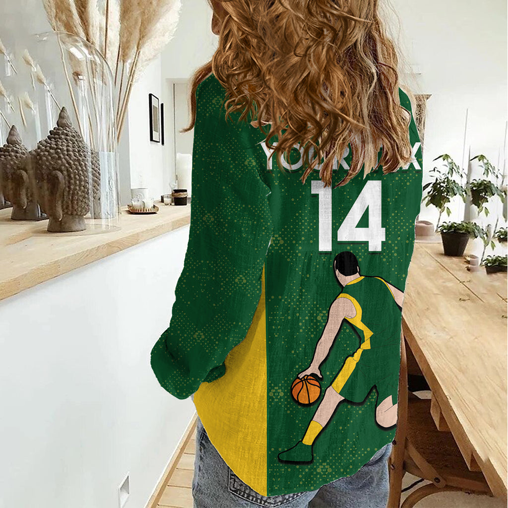 Custom Australia Basketball Women Casual Shirt Go Champions Aussie Boomers National Color