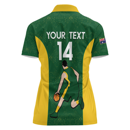 Custom Australia Basketball Women Polo Shirt Go Champions Aussie Boomers National Color