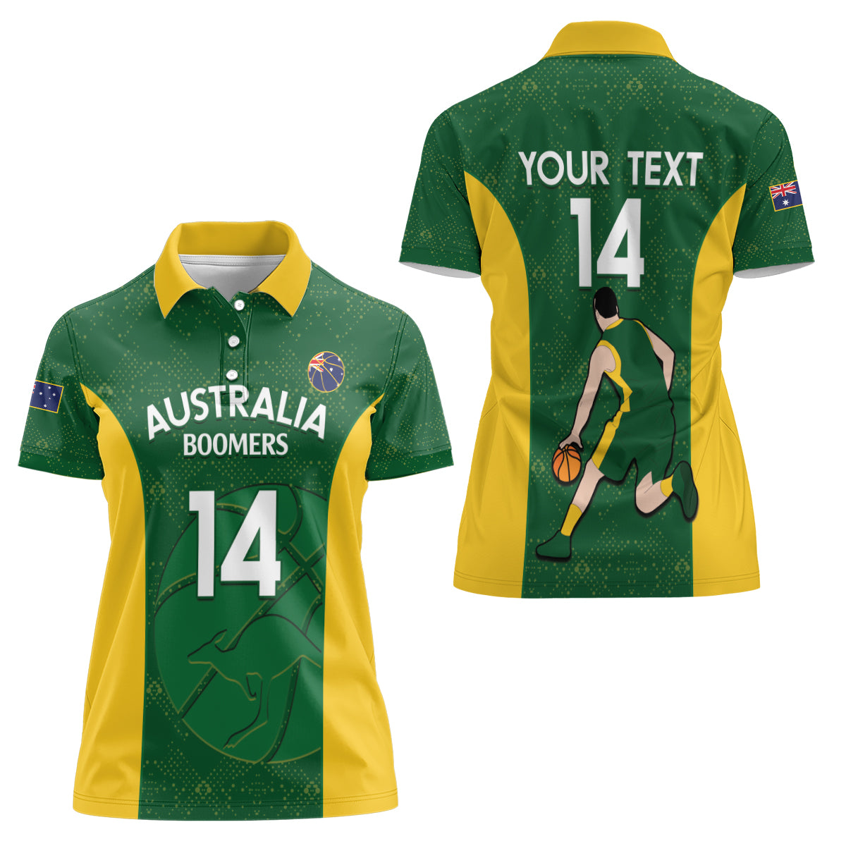 Custom Australia Basketball Women Polo Shirt Go Champions Aussie Boomers National Color