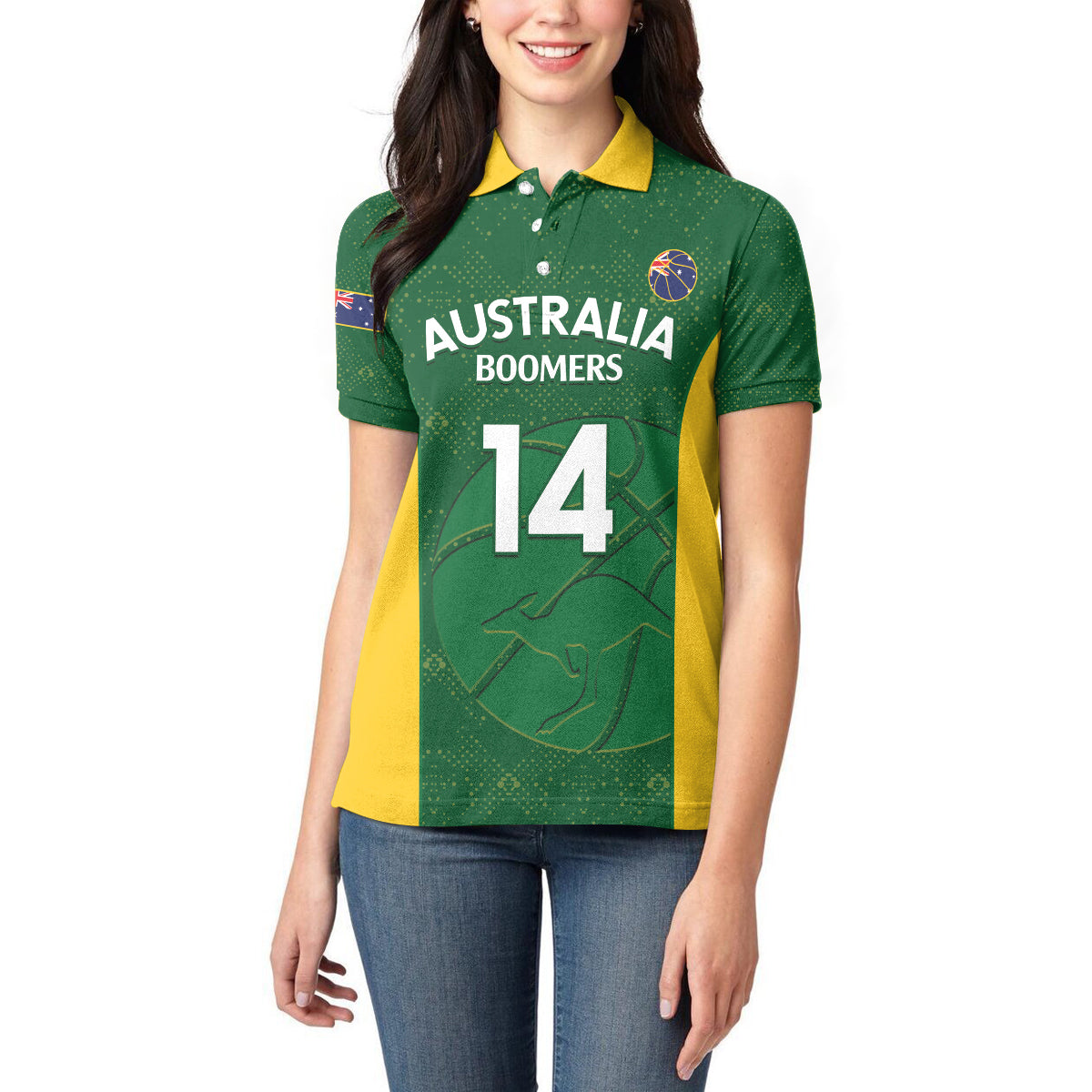 Custom Australia Basketball Women Polo Shirt Go Champions Aussie Boomers National Color