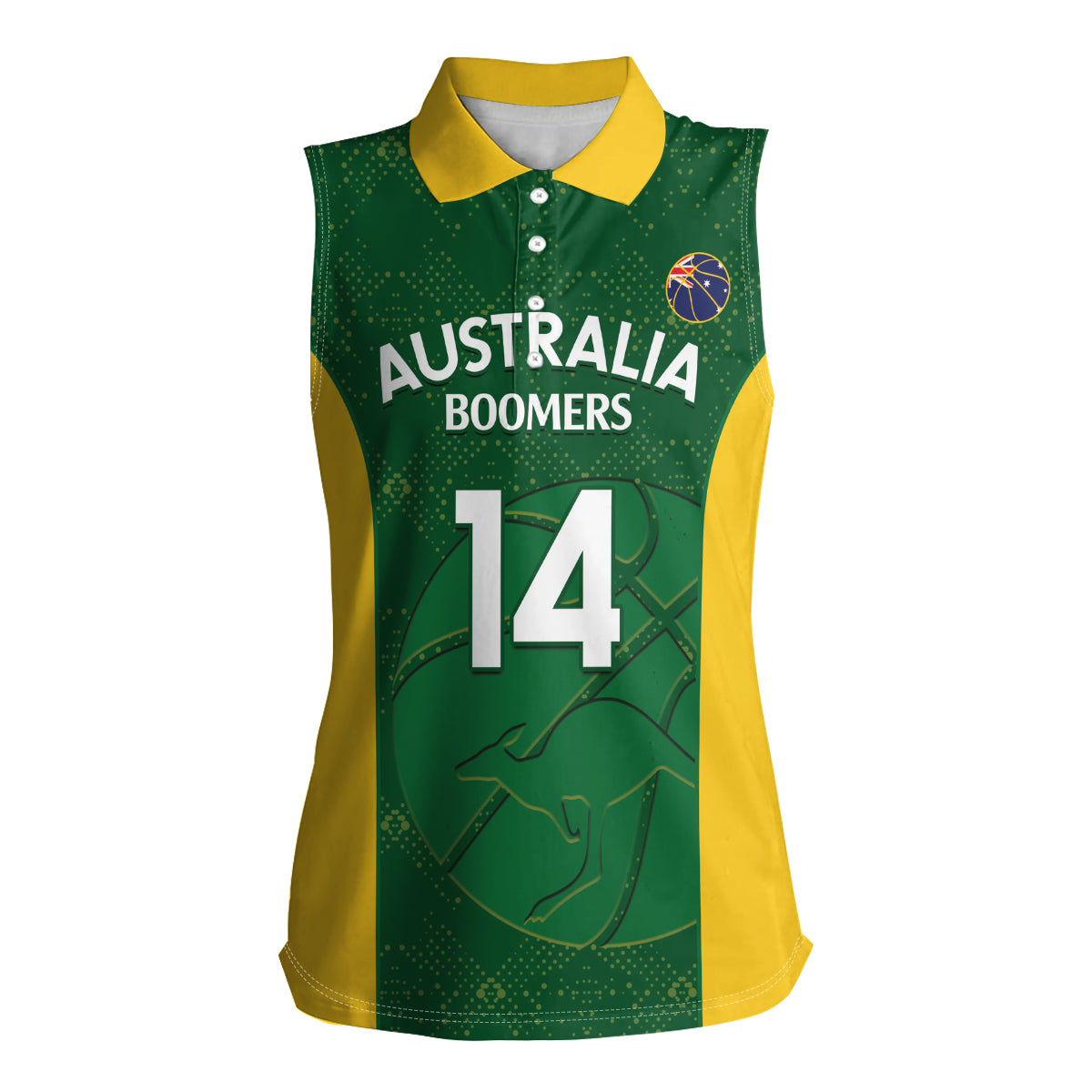 Custom Australia Basketball Women Sleeveless Polo Shirt Go Champions Aussie Boomers National Color