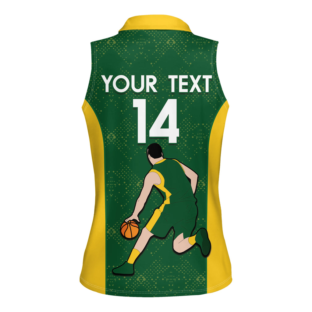 Custom Australia Basketball Women Sleeveless Polo Shirt Go Champions Aussie Boomers National Color