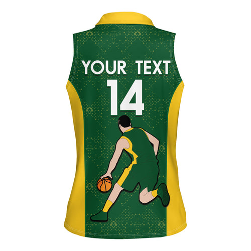 Custom Australia Basketball Women Sleeveless Polo Shirt Go Champions Aussie Boomers National Color