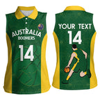 Custom Australia Basketball Women Sleeveless Polo Shirt Go Champions Aussie Boomers National Color