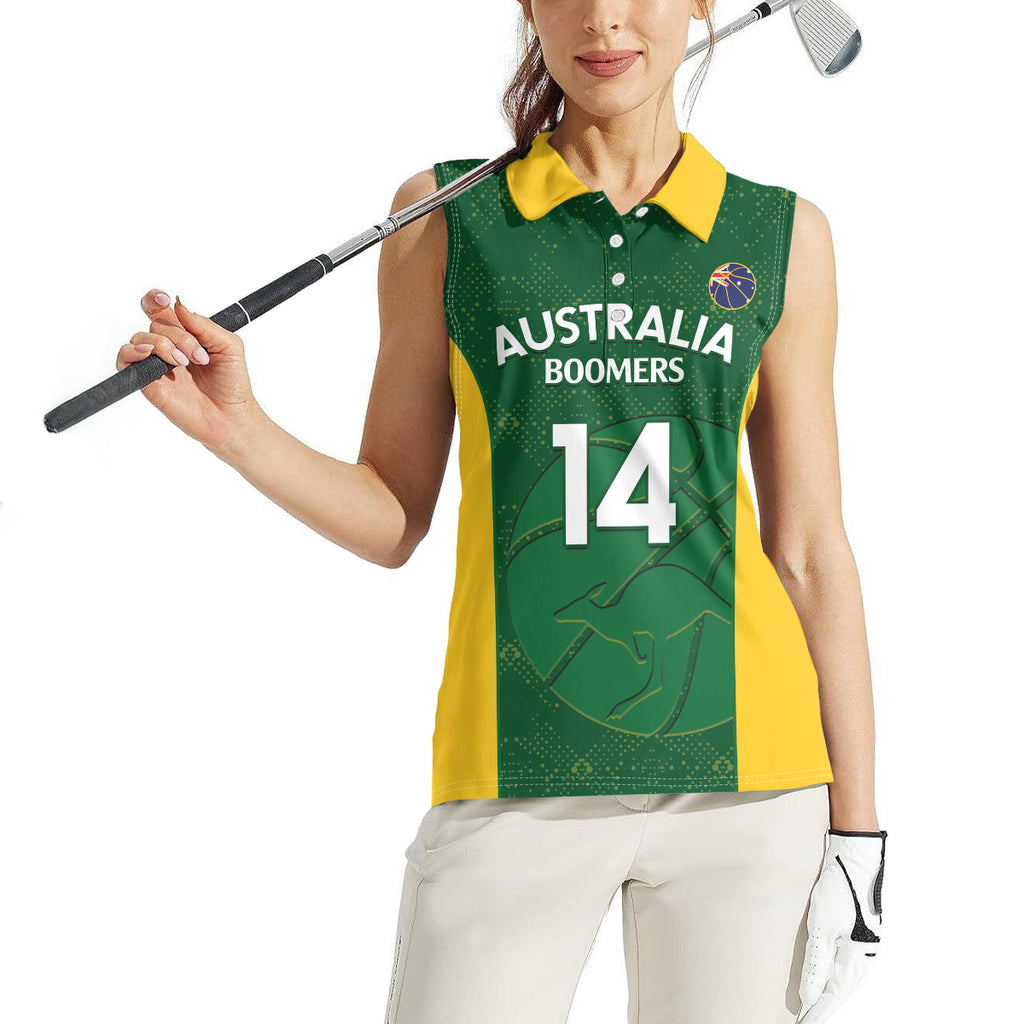 Custom Australia Basketball Women Sleeveless Polo Shirt Go Champions Aussie Boomers National Color