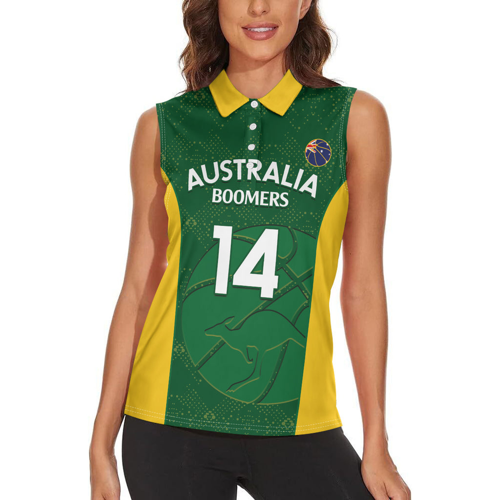 Custom Australia Basketball Women Sleeveless Polo Shirt Go Champions Aussie Boomers National Color