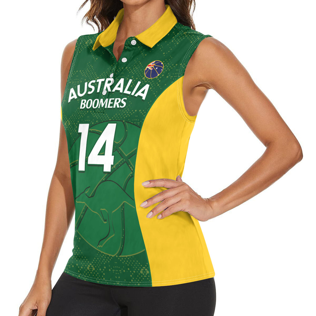 Custom Australia Basketball Women Sleeveless Polo Shirt Go Champions Aussie Boomers National Color