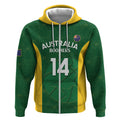 Custom Australia Basketball Zip Hoodie Go Champions Aussie Boomers National Color